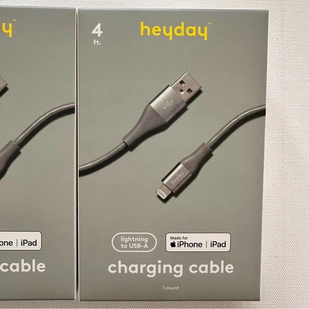 Heyday Gray Lightning to USB-A Cable